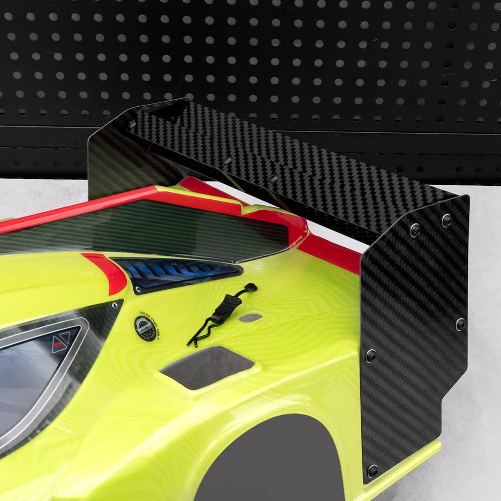 

YEAHRUN Carbon Fiber + Aluminum Alloy Rear Wing Side Spoiler Plate for ARRMA VENDETTA 3S 1/8 RC Car Upgrade Parts Accessories
