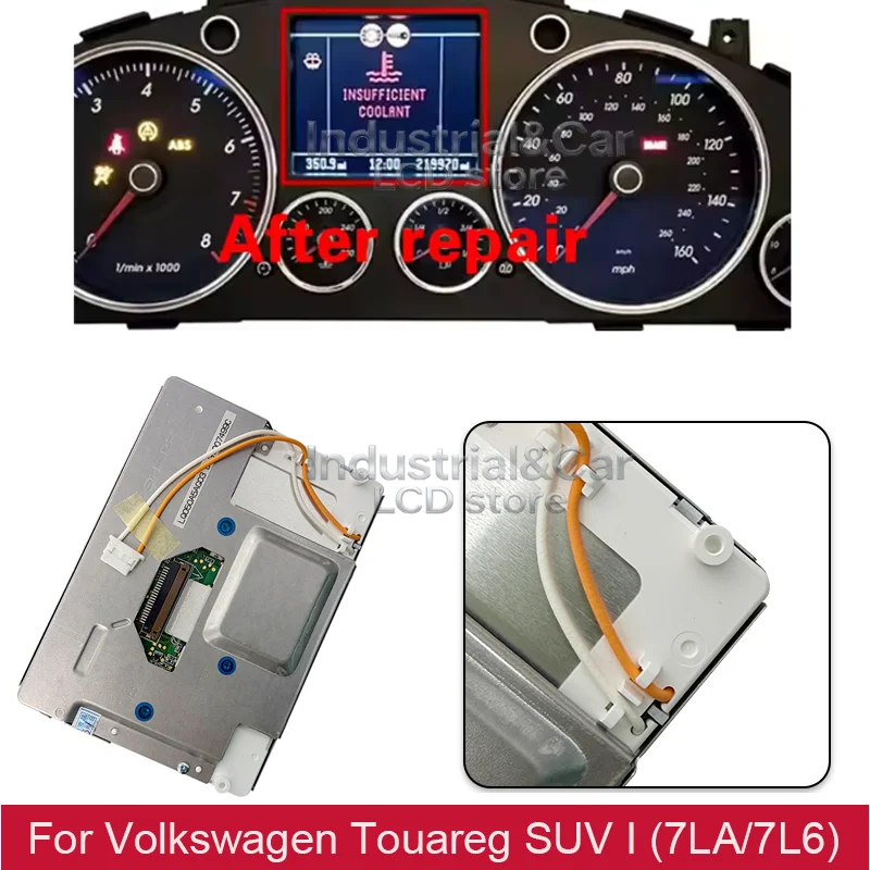 LCD Display Screen For Volkswagen Touareg SUV I (7LA/7L6) 2002-2013 VK Touareg Instrument Cluster Dashboard LCD Replacementare