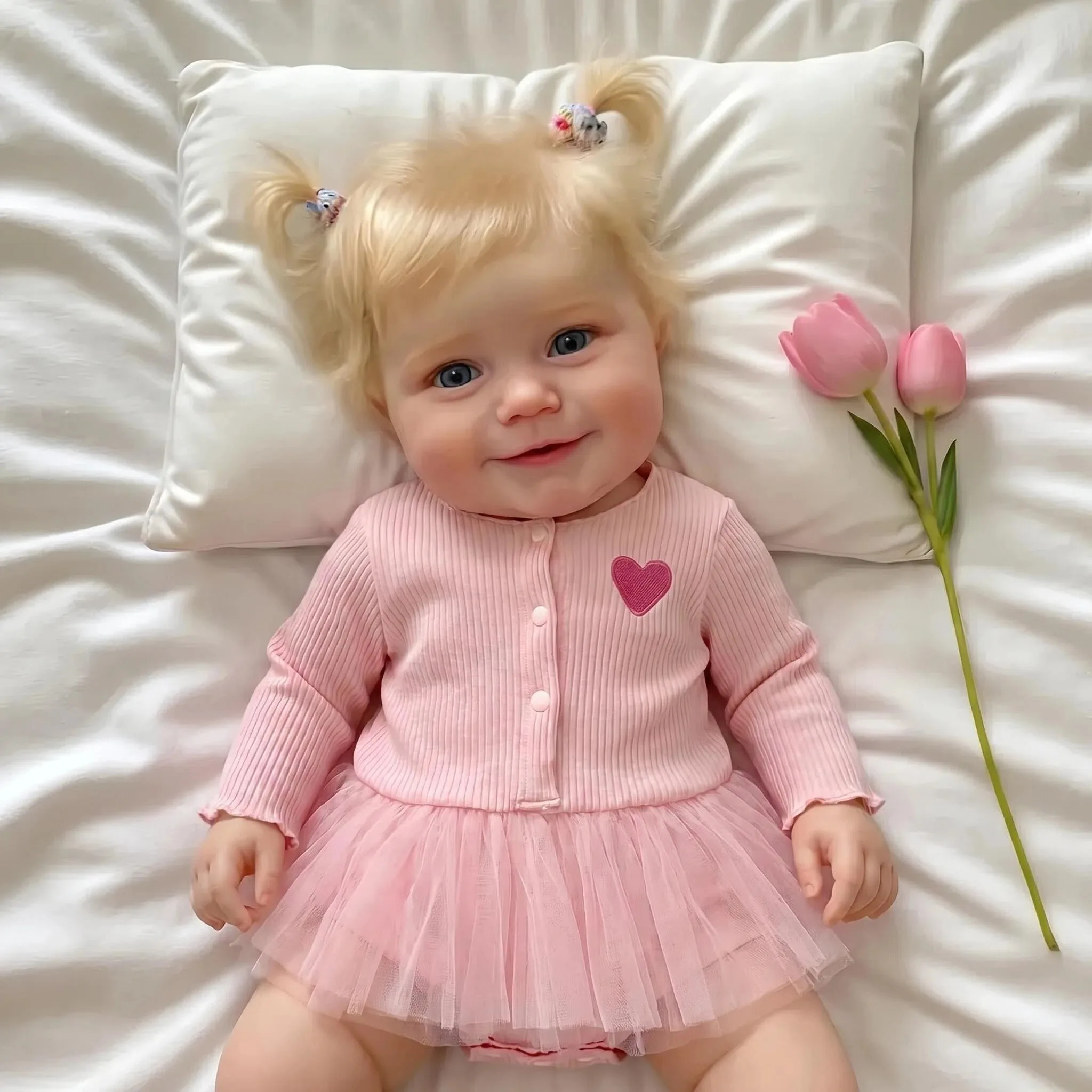 Image of NPK 20 Zoll Reborn Kleinkind-Puppe mit Vollvinyl-Körper, Maddie-Puppe, Weicher Kuschelkörper, Hochwertige Puppe