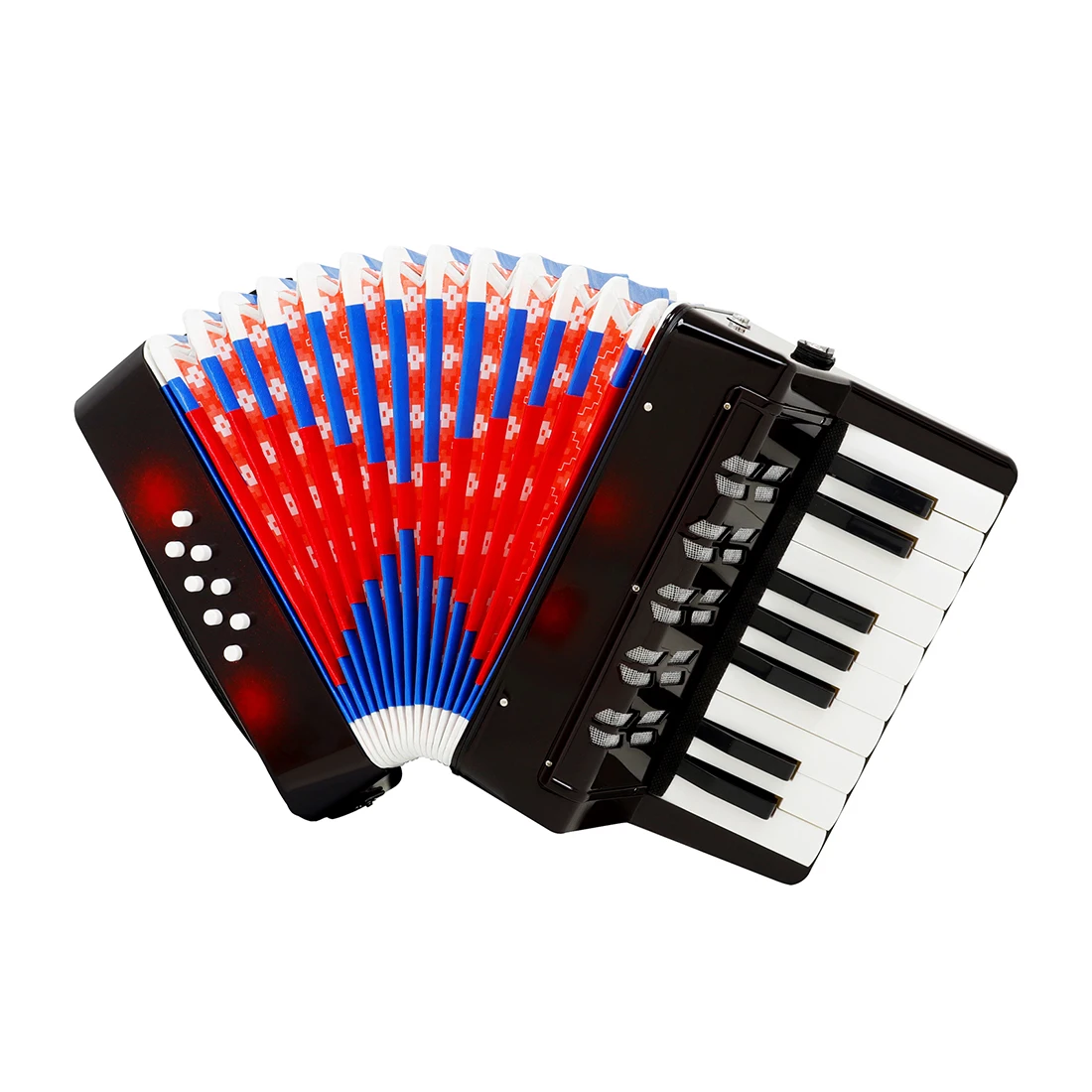 

17 Keys 8 Bass Dark Wine Accordion Professional Celluloid Accordion for Performance/Learning Keyboard Instruments