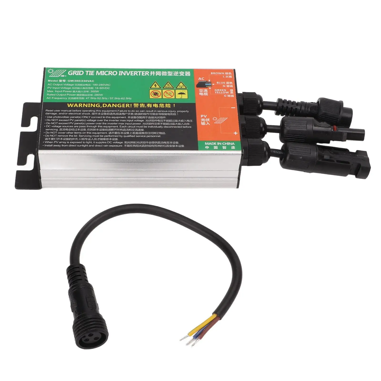 Solar Grid Tie Micro Inverter MPPT DC26-46VAC110-230V50Hz60Hz High Efficiency 120150180260300350500600700W
