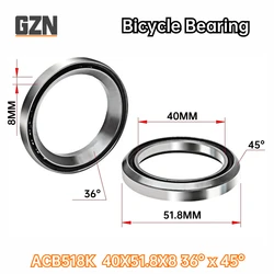 1PCS MH-P28K ACB518K 40x51.8x8 36°x45° Bicycle Front Folding Bearing Center Shaft Bicycle Bowl Group Bearing Perin Repair Parts