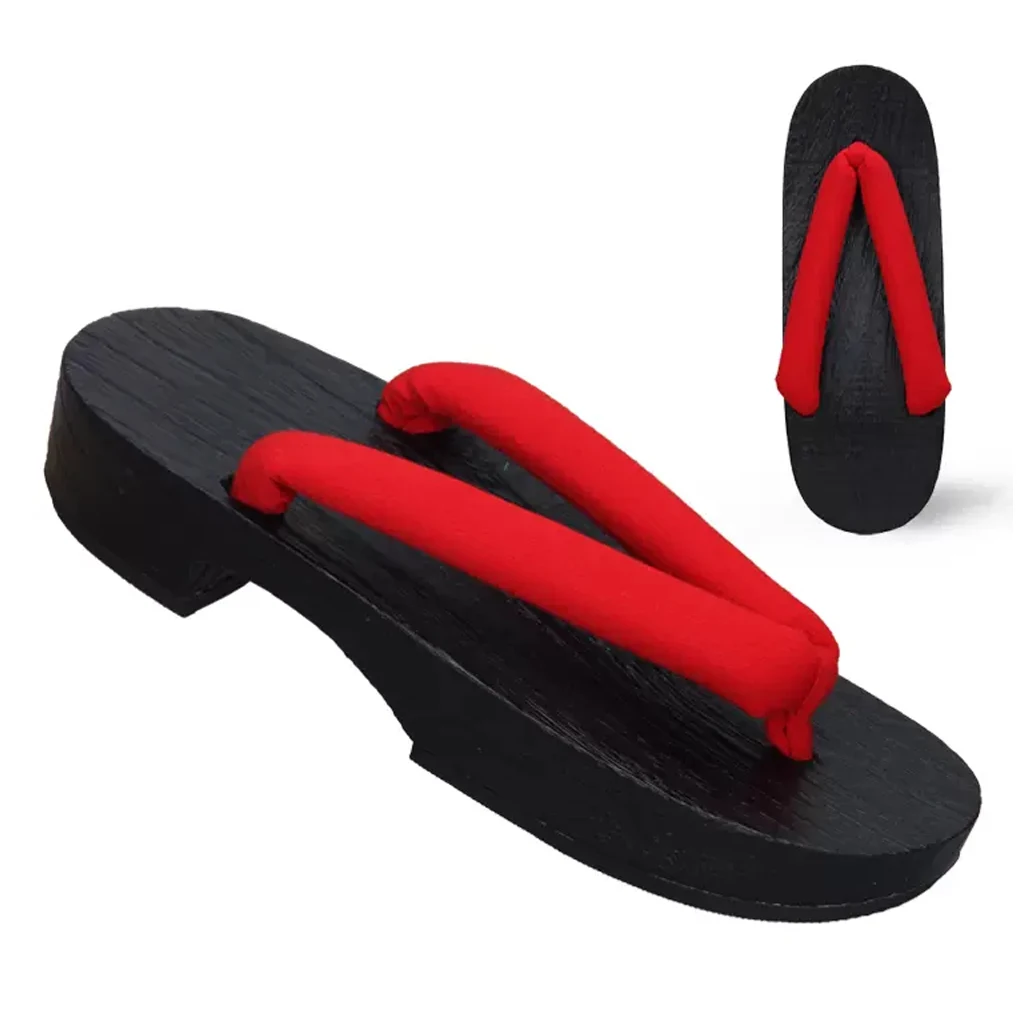 

[wamami] Red Adult Japanese Geta Yukata Kimono Shoes Zori Sandals Cosplay Geta 23-25.5cm Wood