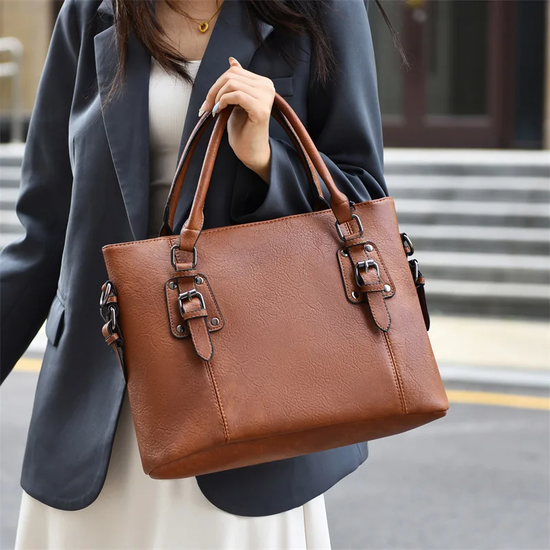 

New Fashionable Women's Bag Retro Minimalist Shoulder Bag Large Capacity Handbag Crossbody Bag