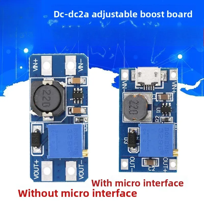 10pcs/2A Boost Board 2577 DC - DC Module 2 - 24V to 5/9/12/28V Adjustable Output