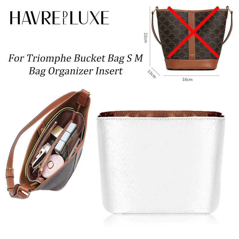 Bag Organizer Insert For Bucket Handbag S M 191442cas, Super Light Inner Storage Liner Wear-resistant Dopont Paper Accessories