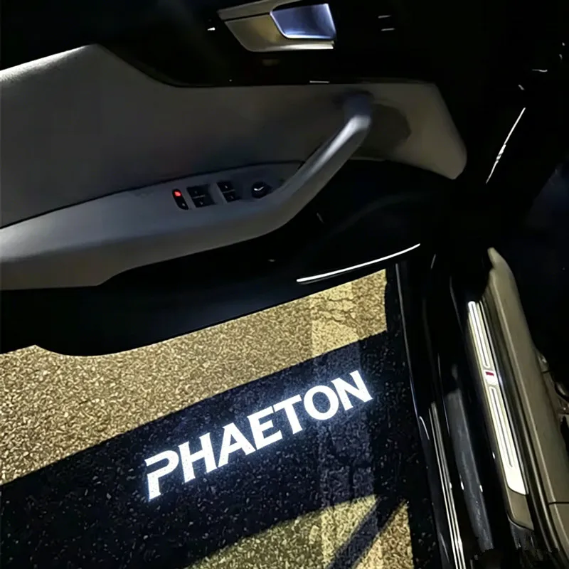 2X LED Auto-Tür-Willkommensleuchten Geister-Schattenlampe Projektor Zubehör für Phaeton 2005-2018 Touareg 7L Passat B5 B5.5 2004-2010