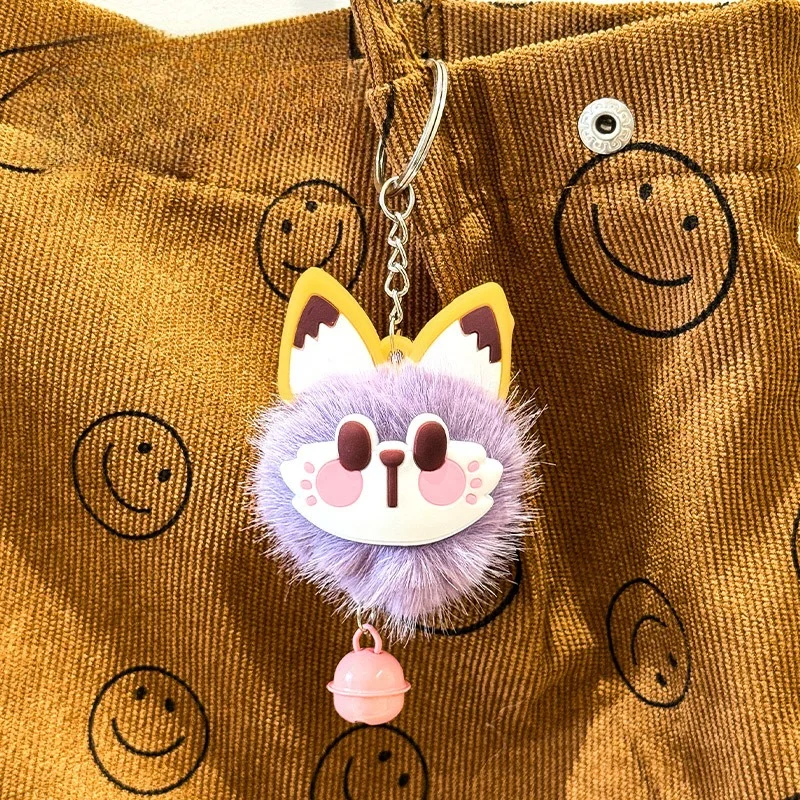 Gato chaveiro bonito pelúcia alta beleza saco decorativo boneca dos desenhos animados chaveiro presente para mulheres brinquedo de pelúcia chaveiro 1 pçs