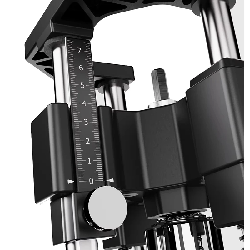 

Precision Portable Drill Guide Bracket, Woodworking Adjustable Positioning Punch or Straight Hole Drilling Guide Template Tool