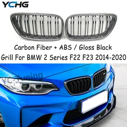 M2 F87 Pre-Lci F22 F23 Carbon Fiber Front Bumper Grill For BMW 2 Series F22 F23 F87 M2 218i 220i 228i 230i M235i M240i 2014-2020