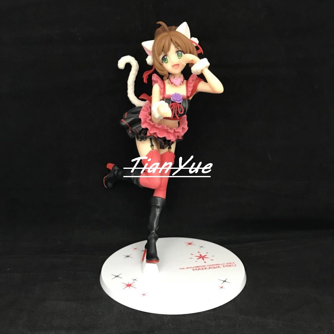 Anime The Idol master Maekawa Miku Cat girl figure toy 21cm