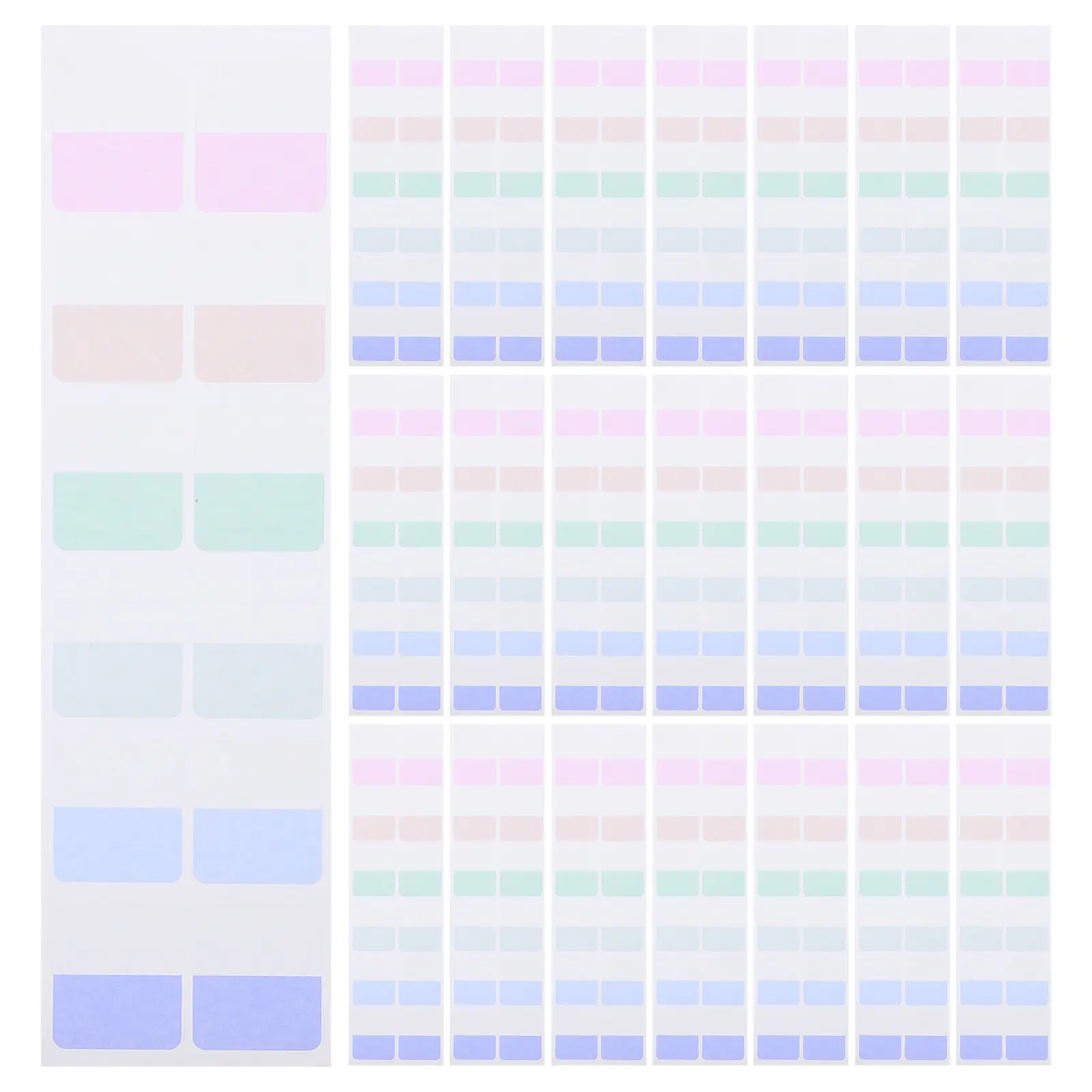 120pcs Sticky Index Tabs Writable Sticky Page Markers Light Color Adhesive File Tabs Bible Study Book Annotation Page Markers