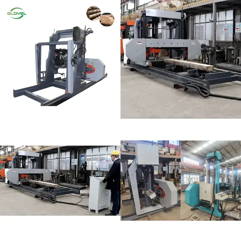 AP01 Hydraulic Pressure CNC Horizontal Wood Saw Machine Portable Band Sawmill for Woodworking