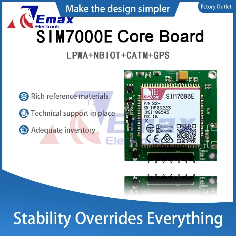 

SIMcom SIM7000E Основная плата SIM7000E Макетная плата LPWA+NBIOT+CATM+GPS с GPS-антенной