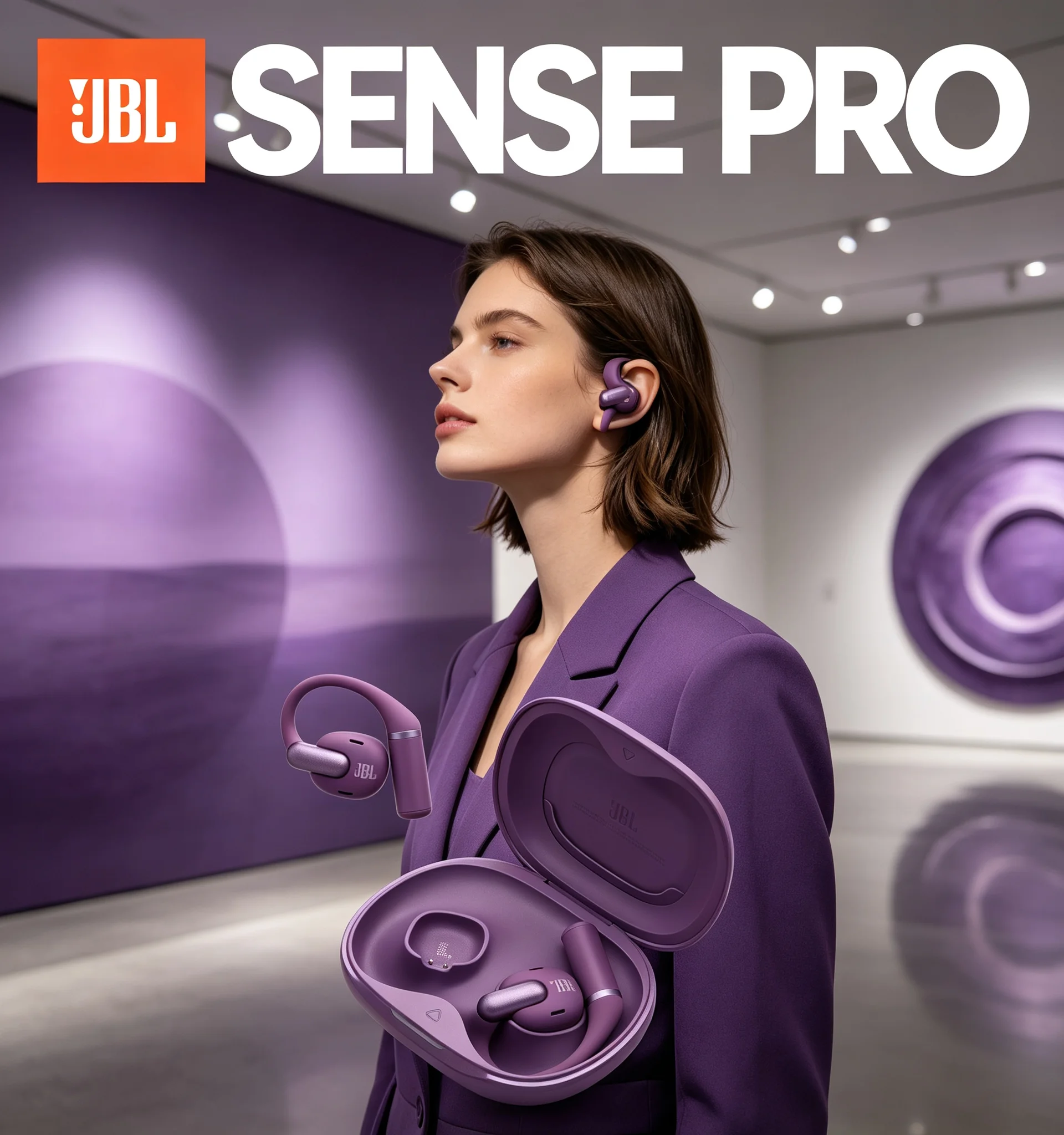 JBL SENSE PRO Bluetooth Headphones, Clear Sound, Hands-Free Mic, Foldable Build, Long Battery for Commuting and Leisure Use
