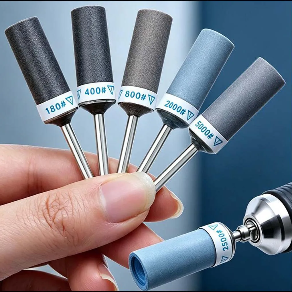 1Pcs 2.35mm Shank Sand Paper Bar Sandpaper 180-10000Grit Cylinder Sanding Bar Rod Grinding Head For Grinder Rotary Tool