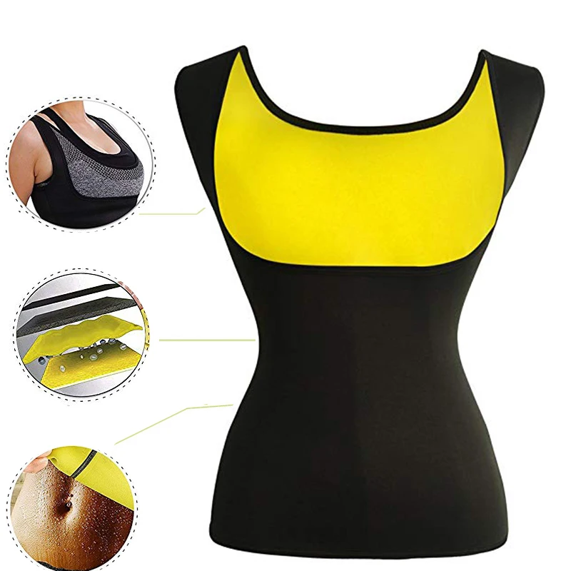 Hot Sweat Sauna Suits Slimming Pants Neoprene Suit Sweating Vest Shapers Women Weight Loss Fat Burning Corset Body Shaper Tops