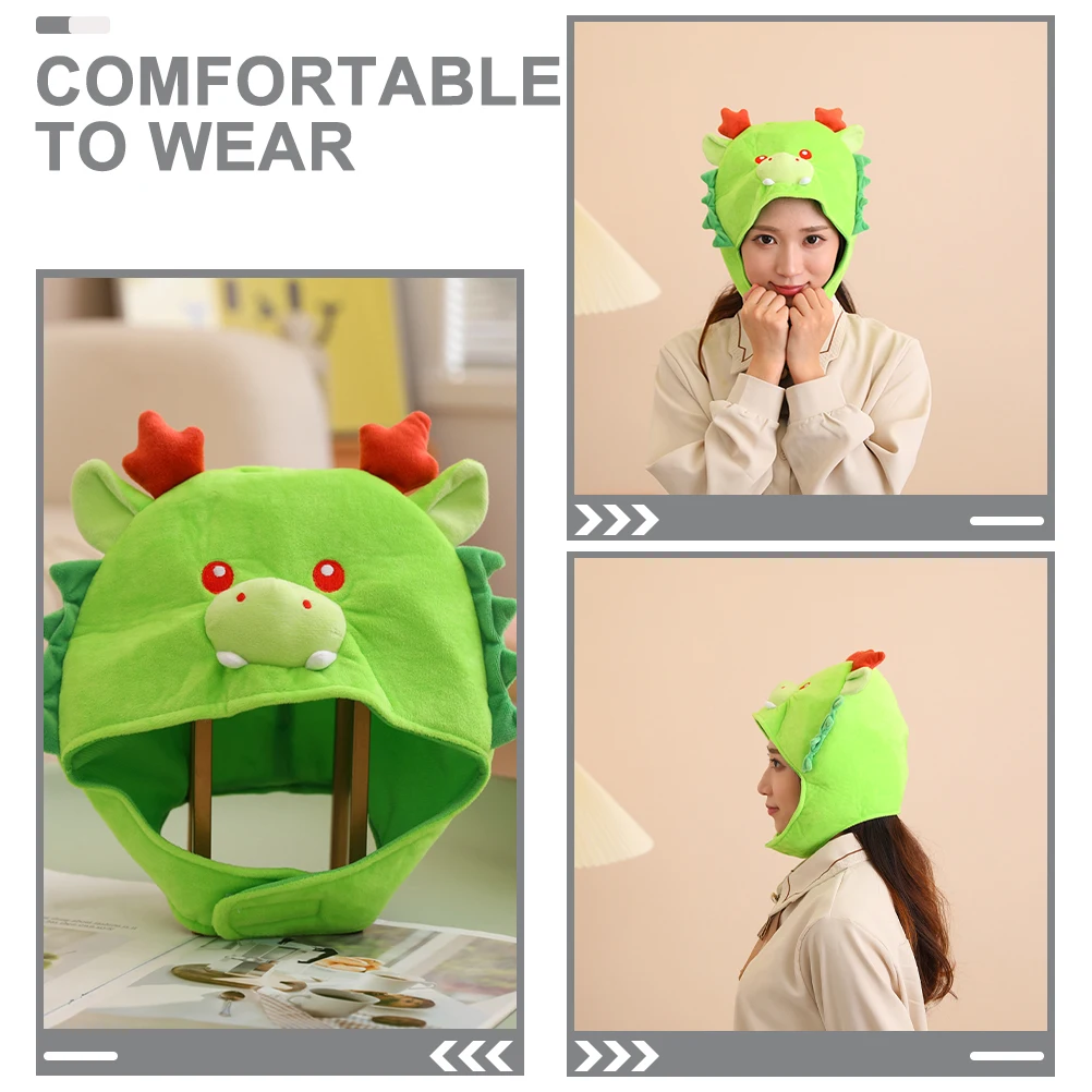 

Dragon Hat Soft 3D Dragon Shape Headwear Party Selfie Costume Hat Photography Prop Cosplay Party Hats Cosplay Headwear