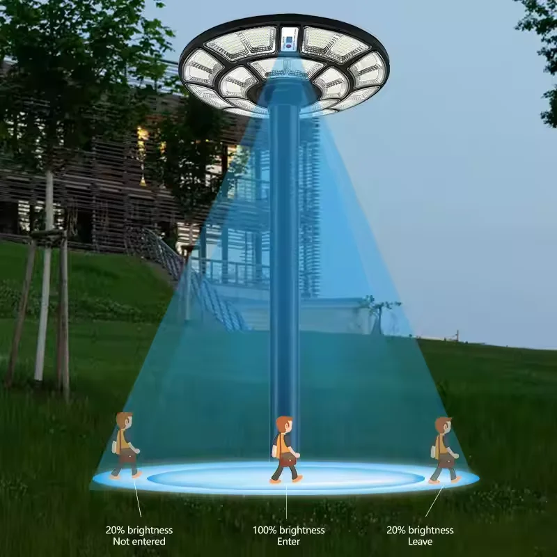 Solar UFO Street Lamp Household Community Garden Landscape Lighting Outdoor Bright LED Garden Lamp
