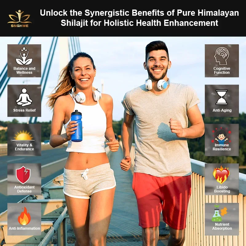 كبسولات Shilajit Pure Himalayan Organic-6550MG Shilajit - شيلجيت ممتاز للرجال - مع أشواغاندا الجينسنغ والمزيد من حمض اللفيت