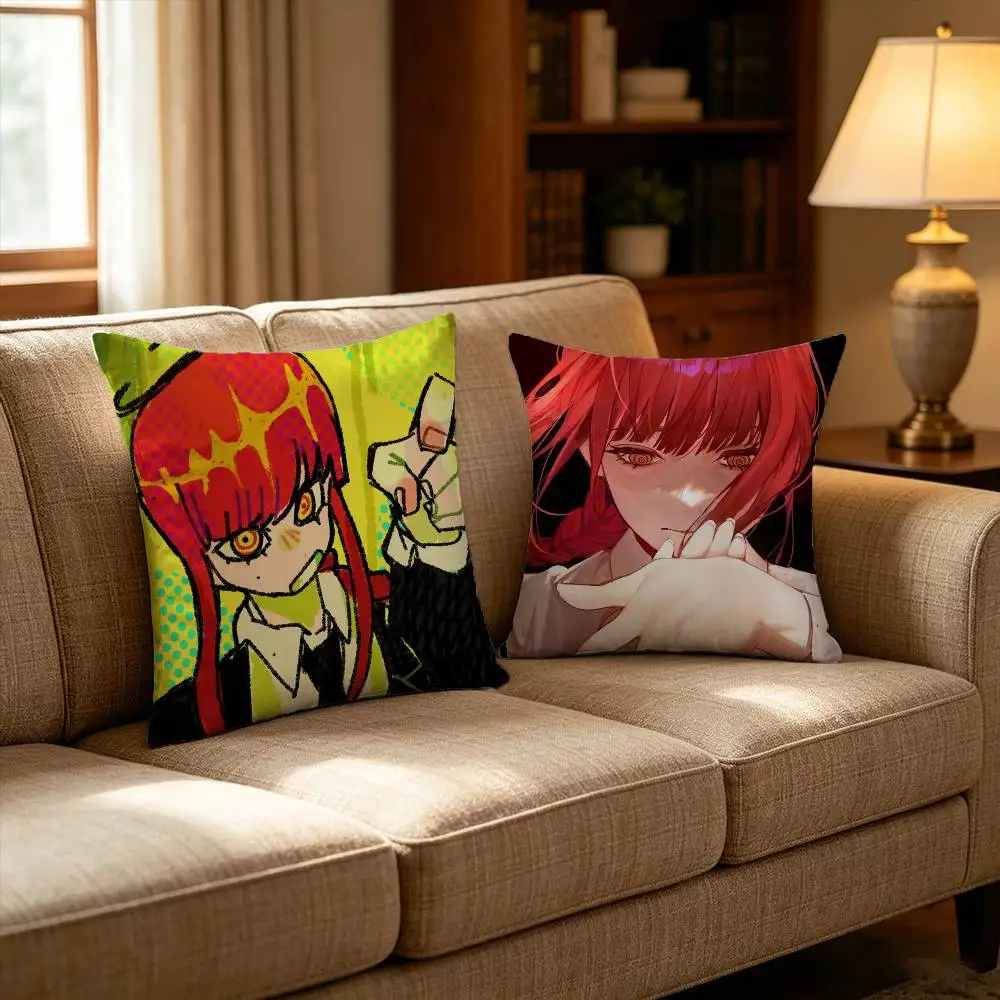 

Makima Pillow Case Pattern Printed Pillowcase For Living Room Sofa Cushion Cover