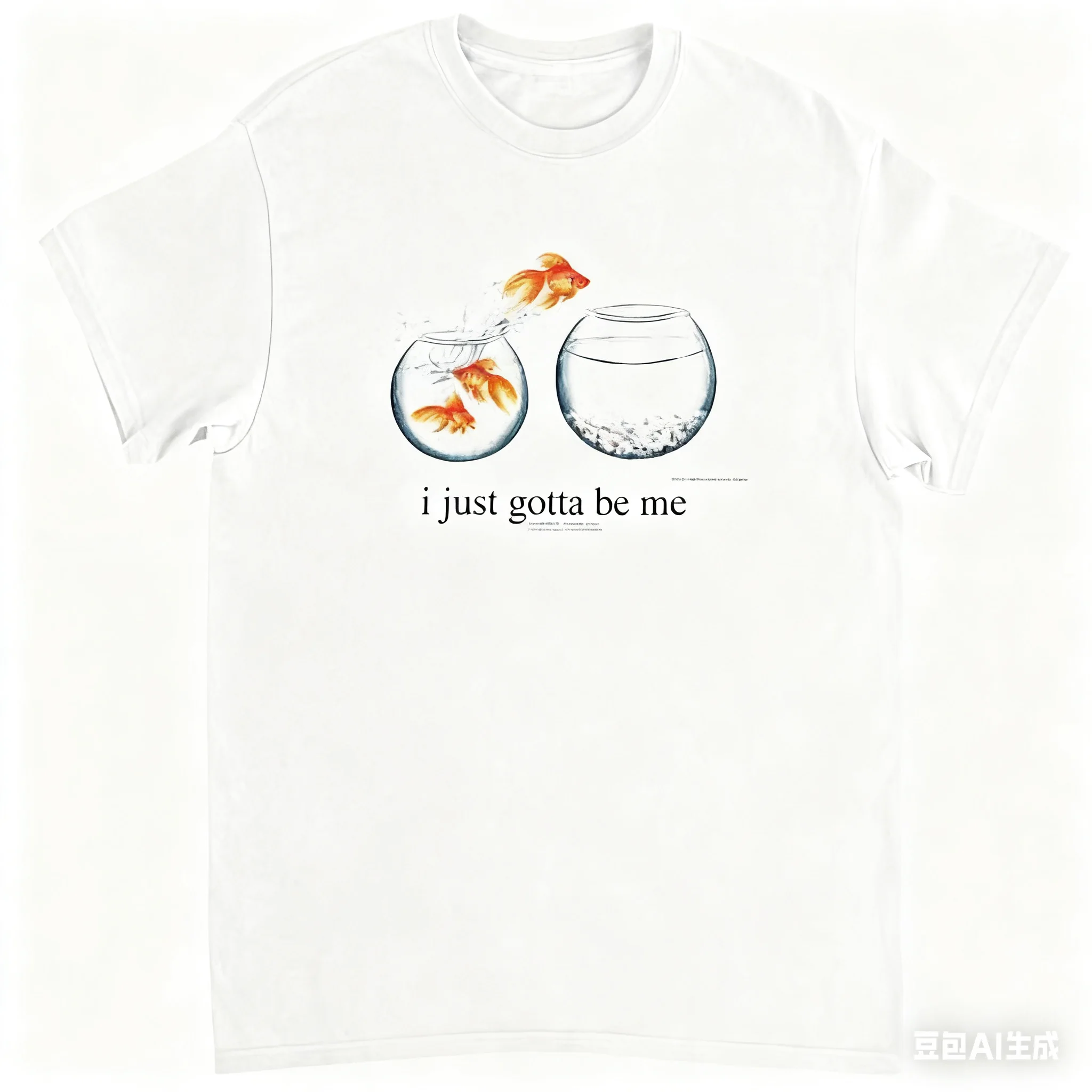 

I Just Gotta Be Me Goldfish T-Shirt, Animal Tee, Gifts Shirt, Unisex Vintage Graphic Tees Gothic Grunge Y2k Emo Scene Amity