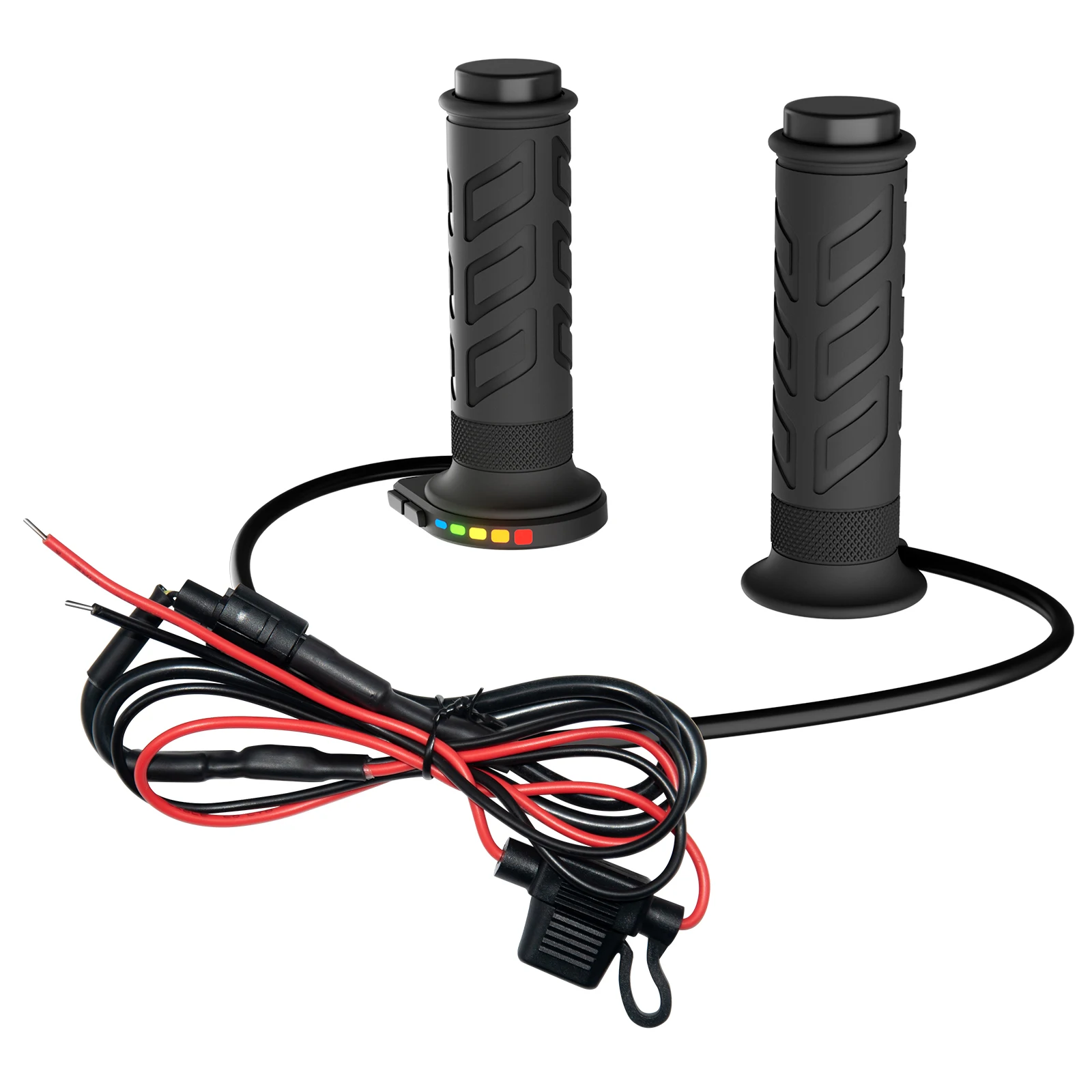 

1 Pair 12V 22mm Motorcycle Heated Grips 5-Gear Temperature Adjustable Electric Heating Handle Universal Motorcycle Hot Grips