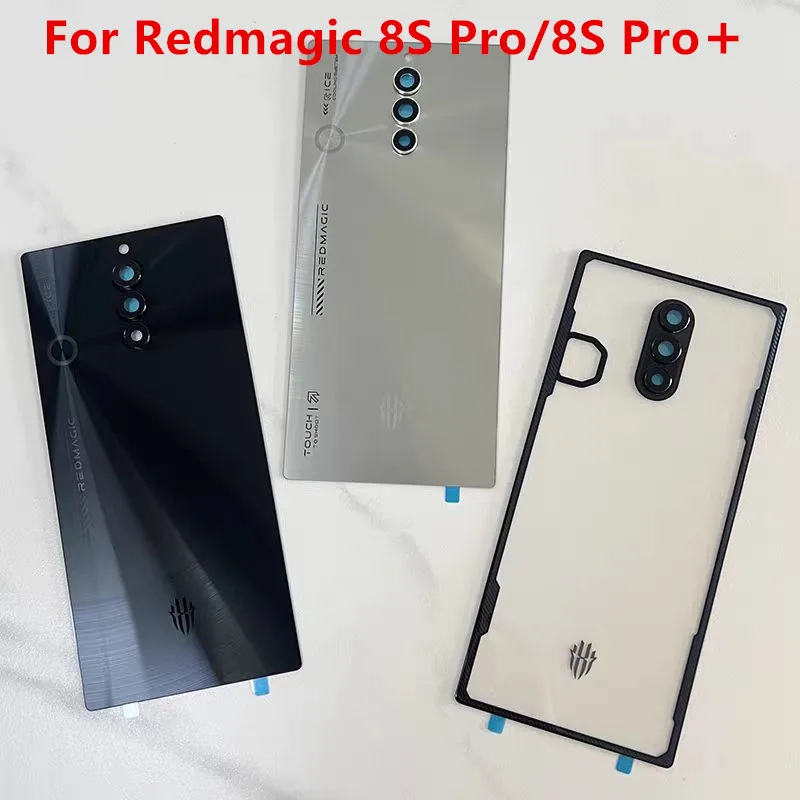 zte-nubia-red-magic-8s-pro-plus用8sproリアハウジング、バックカバーバッテリーケース交換修理用スペアパーツ-カメラレンズ
