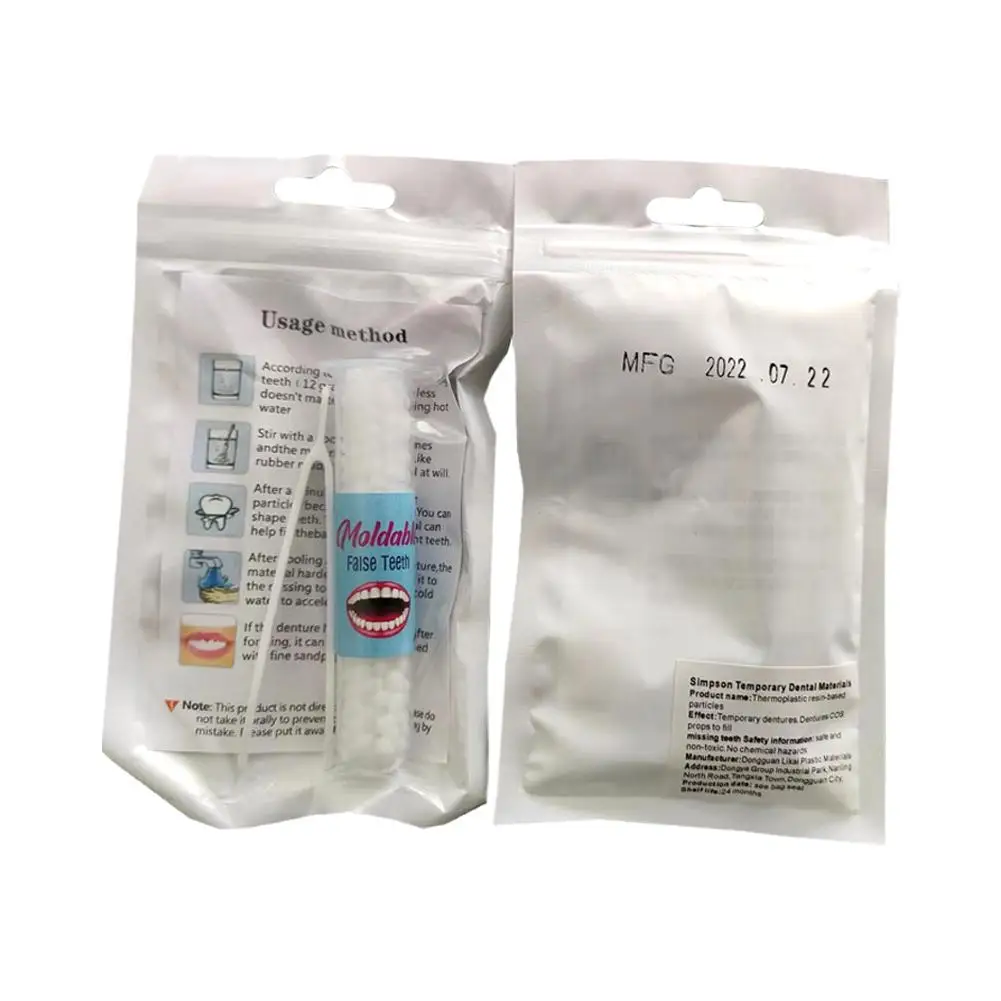 Kit de Réparation Temporaire des Dents, Colle de Blanchiment des Dents, Fausse Prothèse Adhésive, miles des Dents Solides, Gaps Too, 5g, 10g, 15g, 20g, W7V5