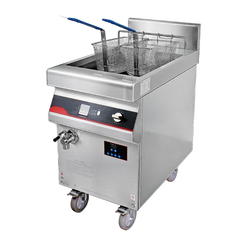 27L Large Capacity Freestanding Induction Fryer Turkey Chicken Deep Fat Fryer