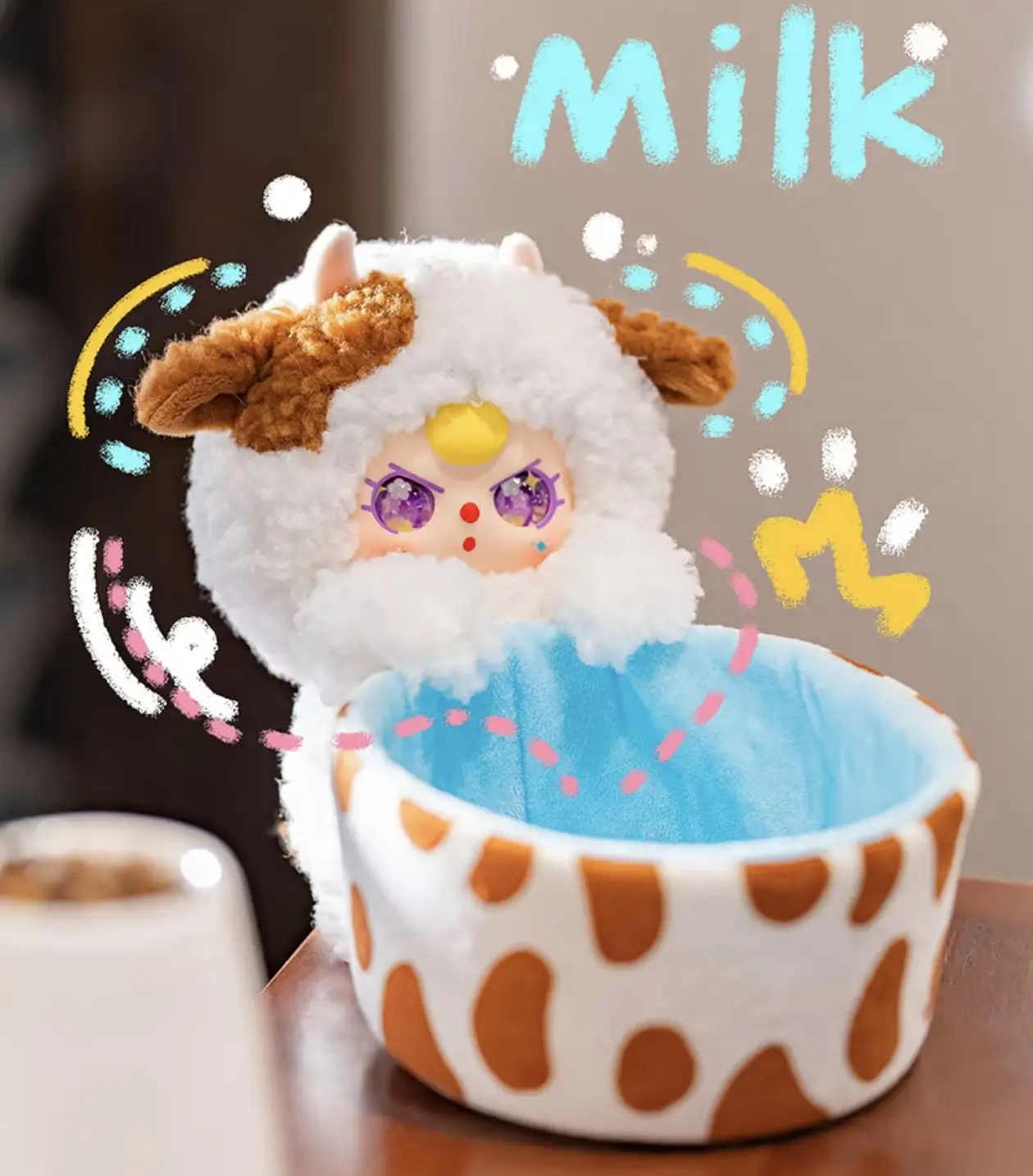 Bebê três cesta de armazenamento vinil pelúcia caixa cega caneta titular boneca bonito brinquedo na moda diversos caixa de armazenamento de mesa presente criativo