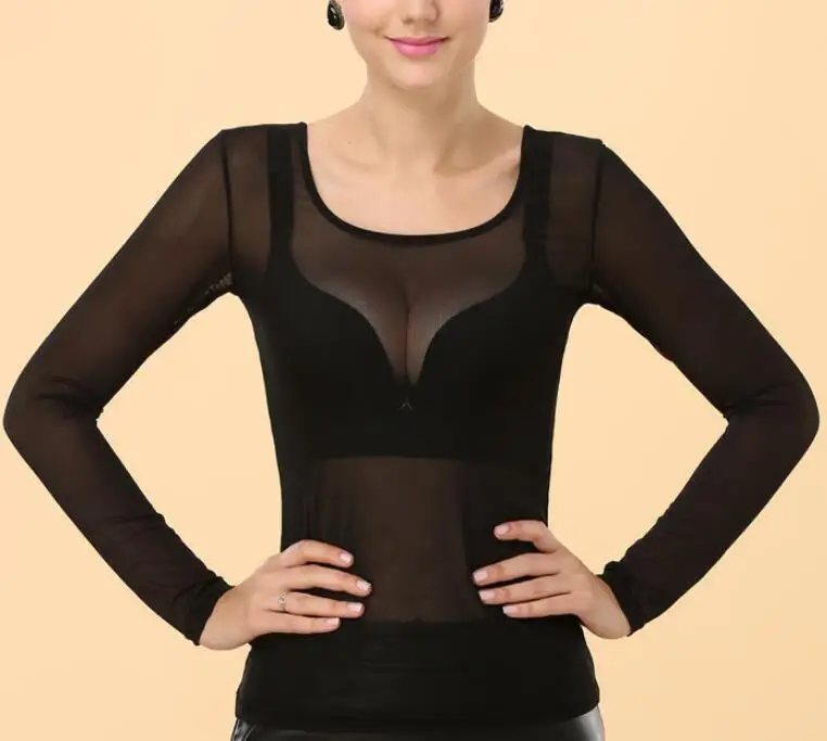 Fly Charm Danza del ventre Top Skin Color Me High Elastici Base sottile irt Dance Abiti invisibili Primavera Estate da donna