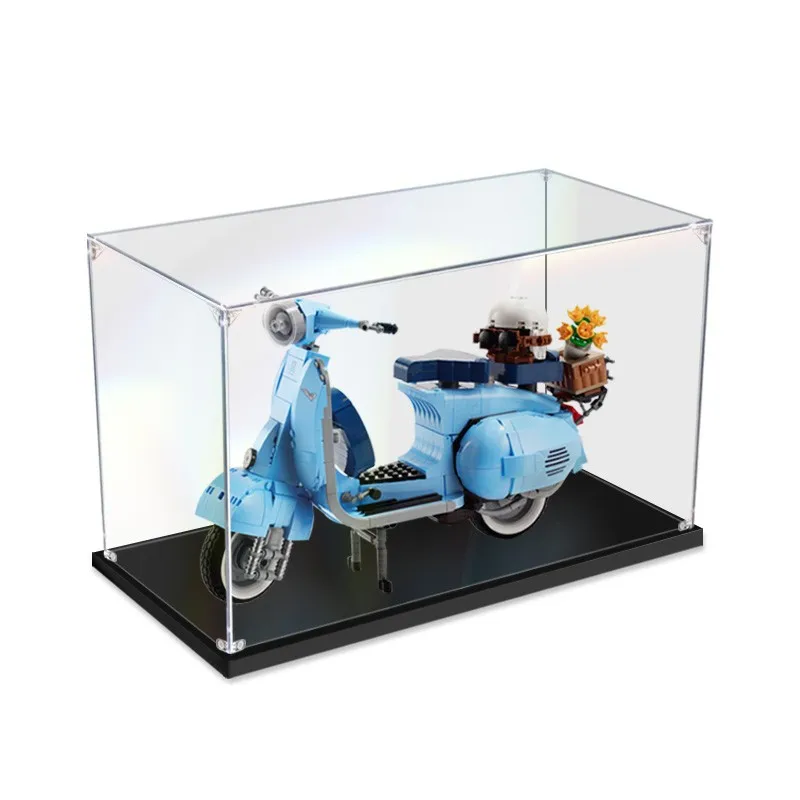 Acrylic Display Box For 10298 Vespa 125 Scooter Clear Display Box Showcase Kid‘s Xmas Gift Not Include The Model