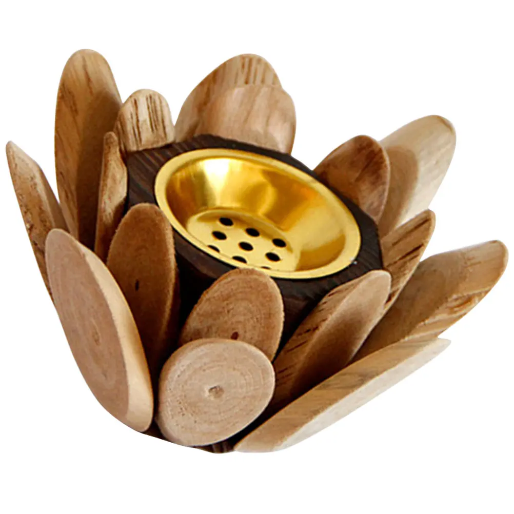 

Wooden Incense Burner Holder Stand Mini Fountain Flower Shape Holders Home Base Adorn The Flowers Sticks