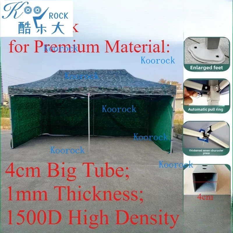 Collapsible Commercial Grade Outdoor Canopy Tent with Waterproof Cover, Sun Shade Awning and Large Umbrella