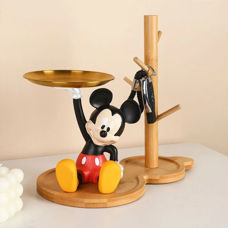 Hot Kawaii Cartoon Mickey Mouse Toys Tray Ornaments Figure Home Soft Living Room Bedroom Tv Cabinet Decorations Cute Gift