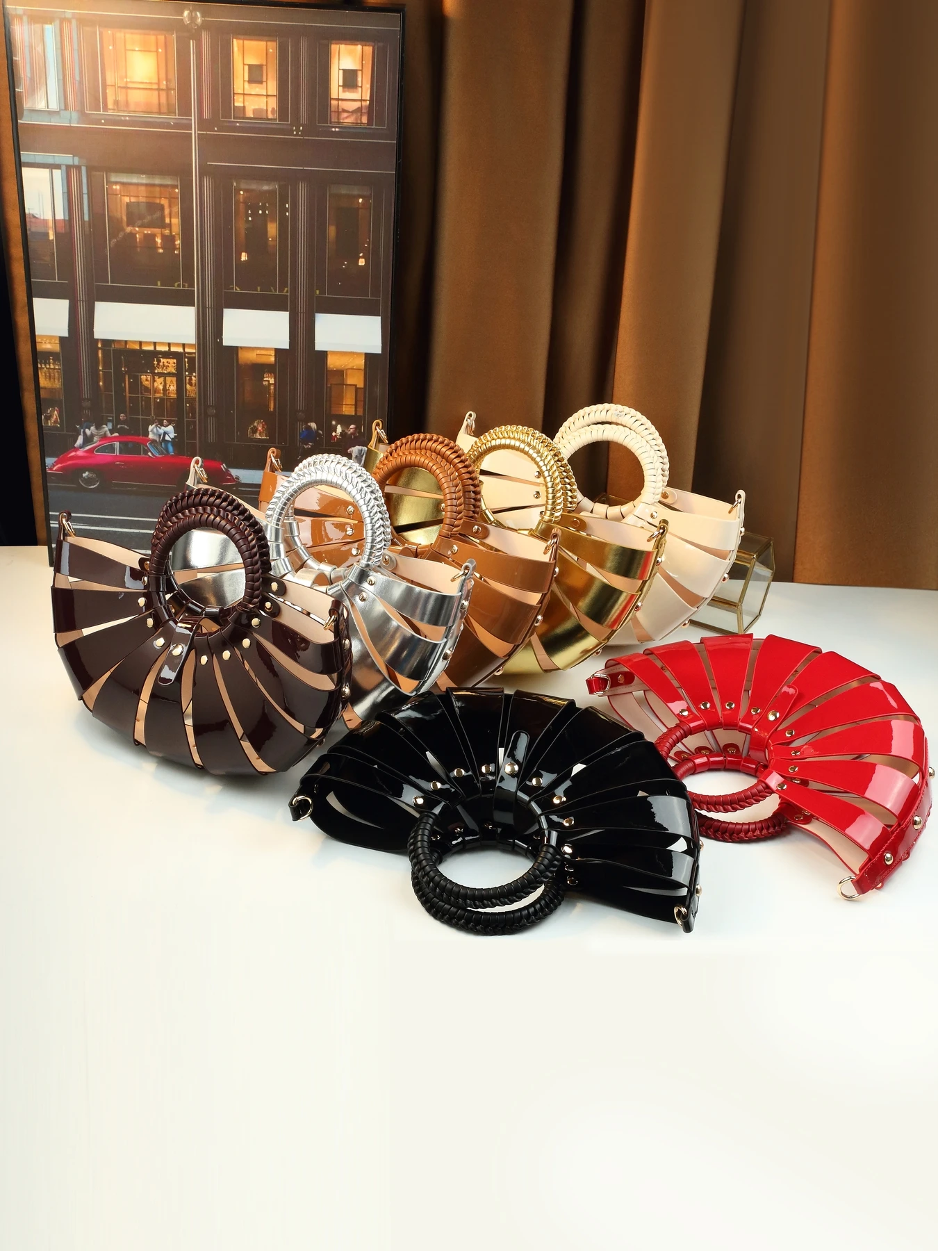 

European and American trends hollow child and mother bags women go out large-capacity portable fan bags