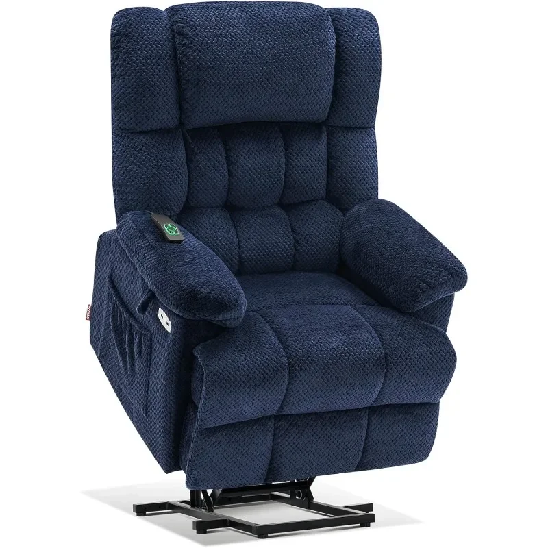 Power Lift Recliner Chair Sofa with Massage and Heat, Adjustable Headrest, 3 Positions, USB Ports, for Elderly People, 7533