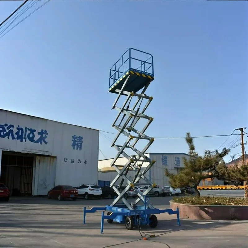 

Customized Portable Scissor Lift Elevator Movable Hydraulic Aerial Lifting Platform 6m 8m 10m 12m