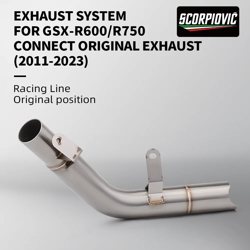 

Factory Hot Selling Motorcycle Exhaust Escape Moto Middle Link Pipe Slip On For GSX-R600 GSX-R750 GSX