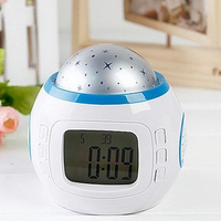 Starry Sky Projection Electronic Alarm Clock with Music Alarm, Ideal for Students and Children, Room Decoration