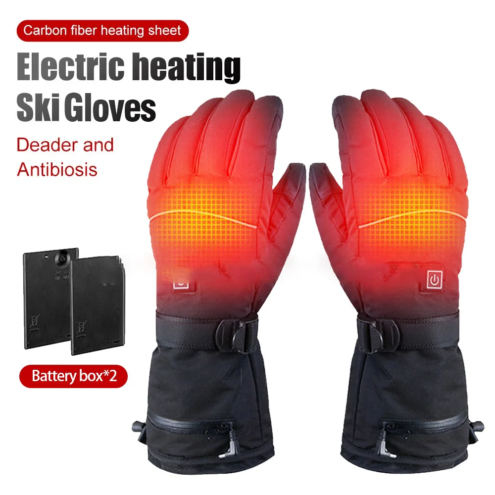 

Battery Case Skiing Heated Gloves Winter Warm Outdoor Non-slip Heated Gloves Waterproof Gloves Touch Screen Motorcycle