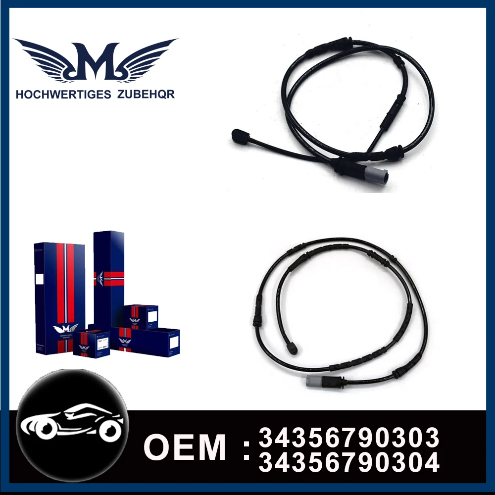 M Front + Rear Brake Pad Wear Sensor Set for BMW X3 F25 X4 F26 Auto Car Accessory Brake Lines OEM NO 34356790303 + 34356790304