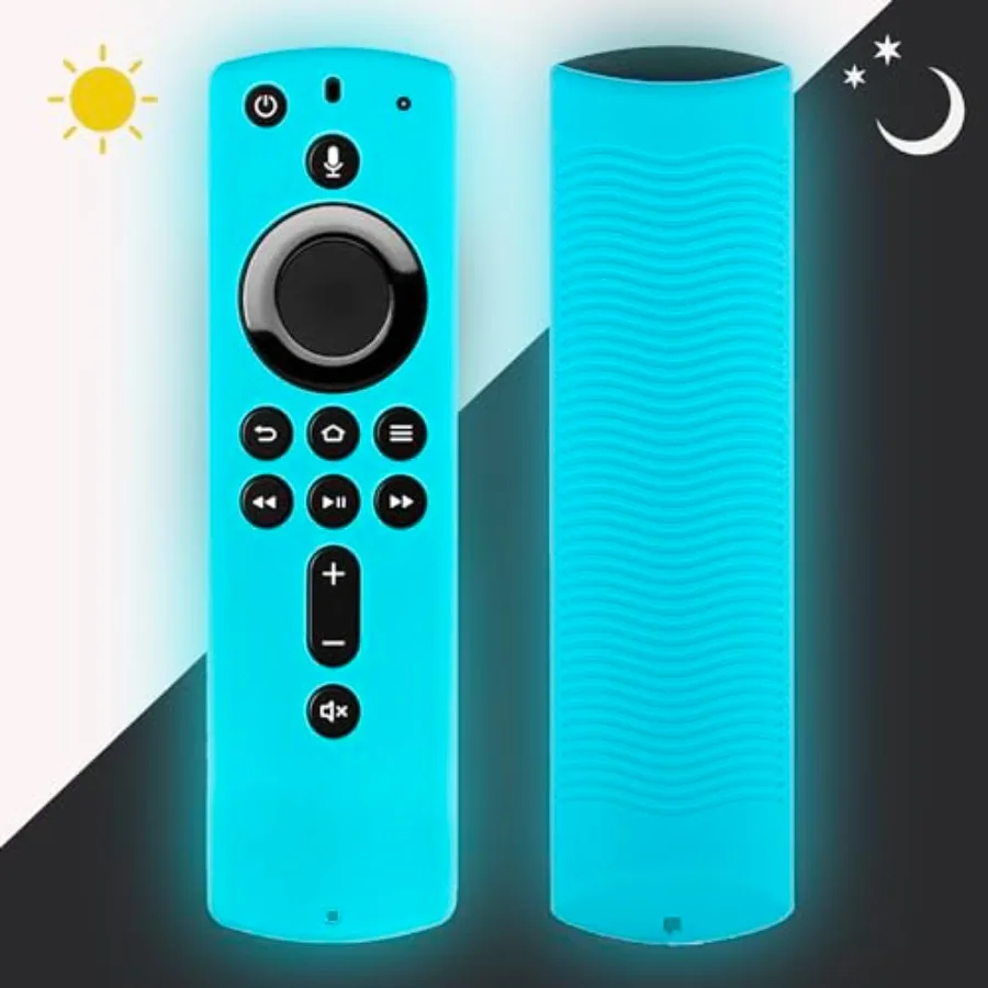 

Remote Cover for 2nd Gen Fire Stick, Silicone Case Compatible with Fire TV Stick 4K, Glow in The Dark, Blue