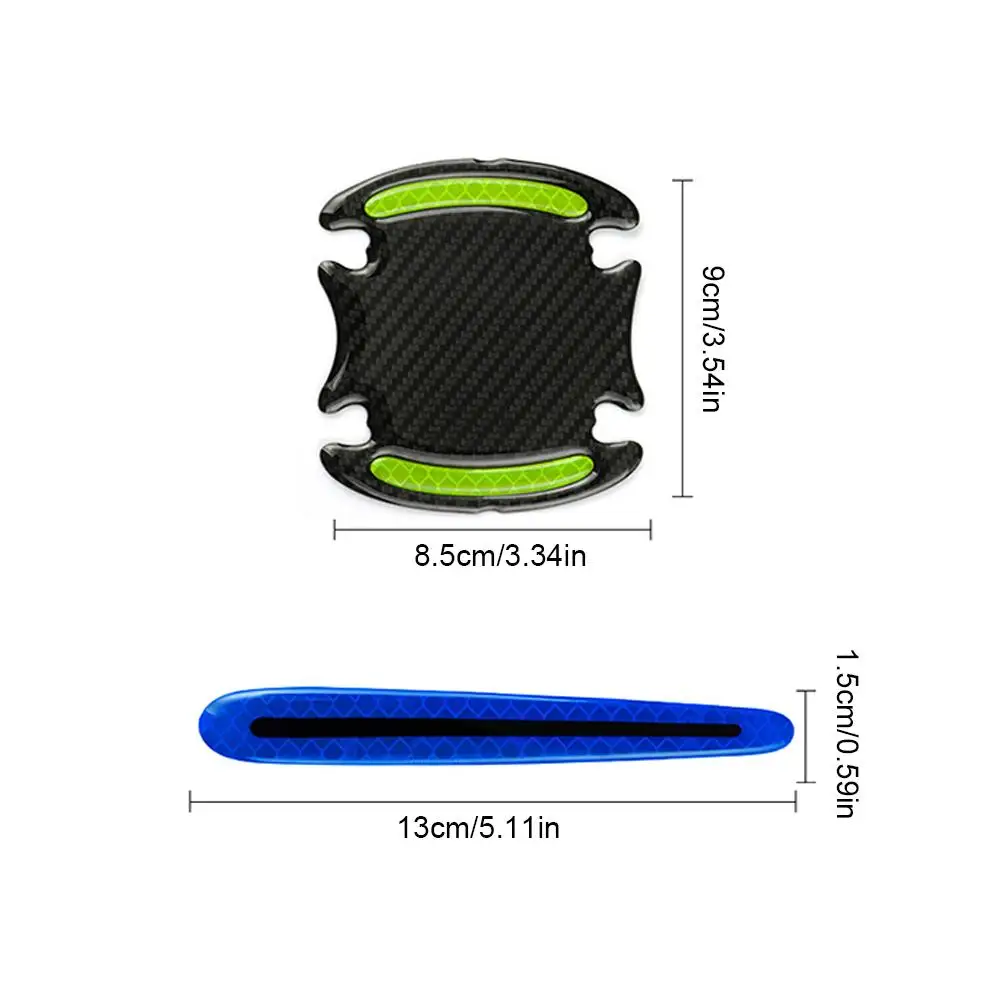 สติ๊กเกอร์กันรอยขีดข่วนที่มือจับประตูรถยนต์ สติ๊กเกอร์ติดรถยนต์ ป้องกันการชนกัน พร้อมแถบสะท้อนแสง