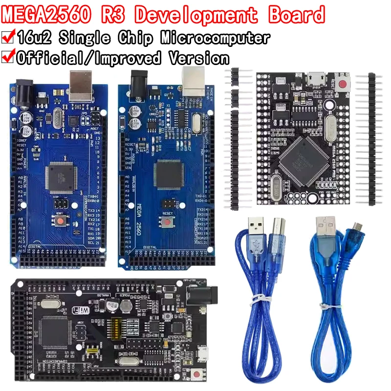 %Mega2560 ATMEGA16U2/Pro Mini MEGA 2560 Mega + Wi-Fi R3 ATmega2560 Чип CH340G для Arduino UNO R3 Макетная плата WeMos ESP8266