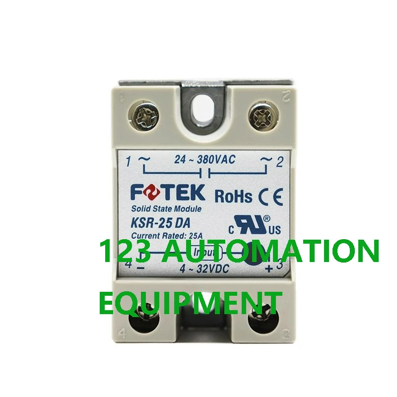 Authentic New FOTEK KSR-10DA 25DA 40DA 50DA 75DA 40DAE KSR-25DA-H 40DA-H 50DA-H 75DA-H Economical Single Phase Solid State Relay