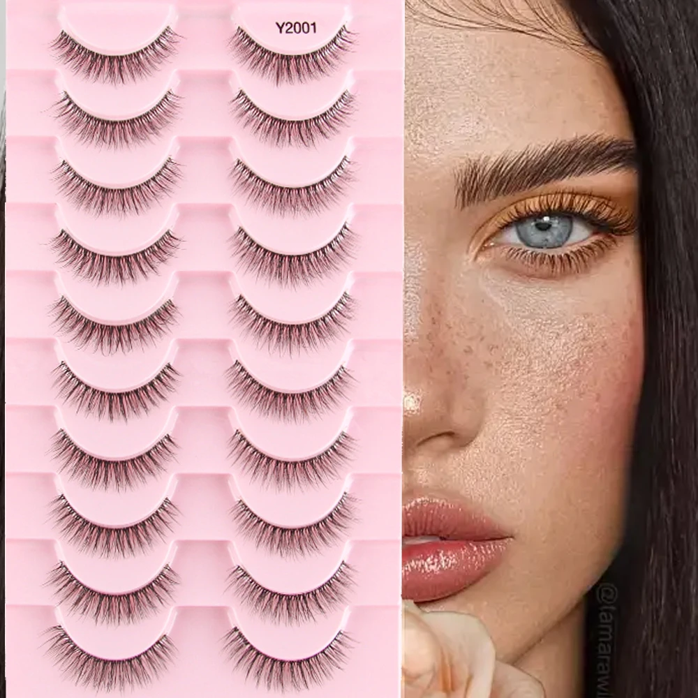 False Eyelashes 3/10 Pairs Fluffy Full Fake Eyelashes Natural Long 3D Mink Lashes Extension Makeup Soft Faux Cilios maquillaje