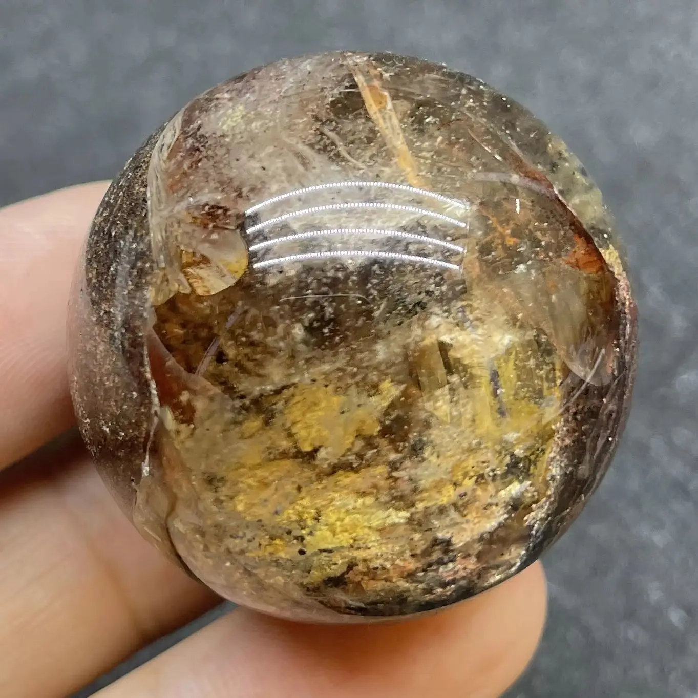 

Natural Green Phantom Quartz Sphere Decoration Polished Garden Quartz Crystal Ball Reiki Healing Gift
