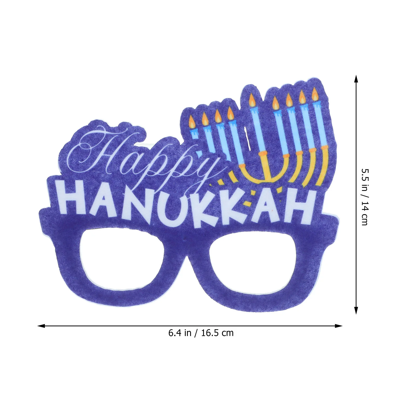 6 Pcs Funny Hanukkah Glasses Holder Makeup Costume Props Photo Party Supplies